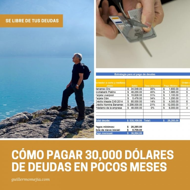 CÓMO PAGAR 30,000 DÓLARES DE DEUDAS EN POCOS MESES