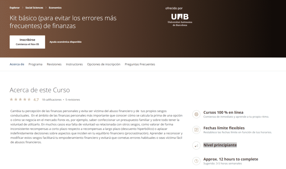 Finanzas Personales - Universidad Autónoma de Barcelona